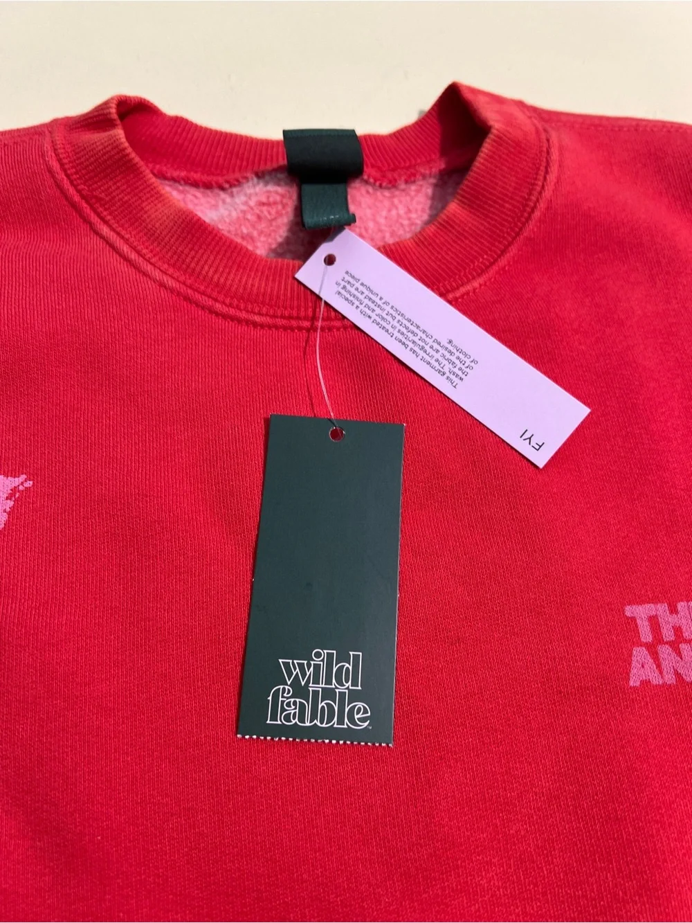 Wild Fable Keep Dreaming Graphic Sweatshirt Women’s XXS Red Fleece NWT Y2K - Picture 4 of 6